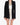SS17 Smoked Detail Round Shoulder Blazer in Black Wool