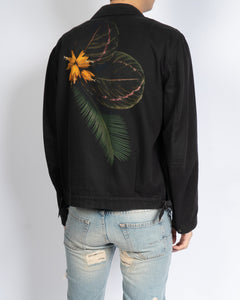 Flower Print Workwear Jacket