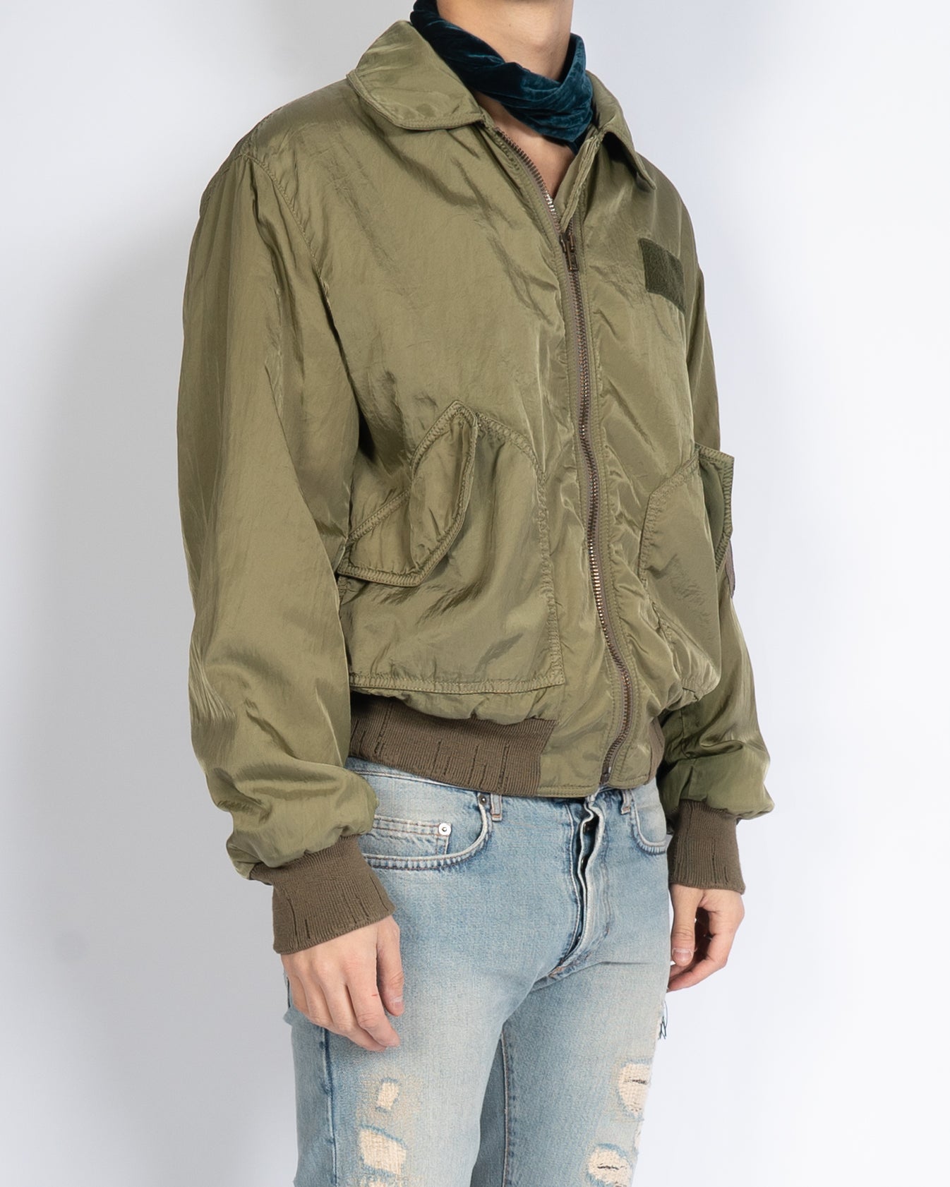 SS13 Washed Green Military Bomber Jacket