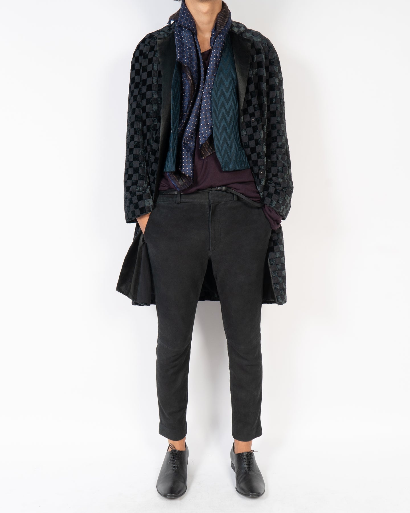 FW17 Checked Runway Wool Coat