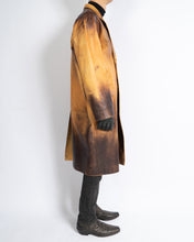 Load image into Gallery viewer, FW18 Brown Handpainted Runway Leather Coat