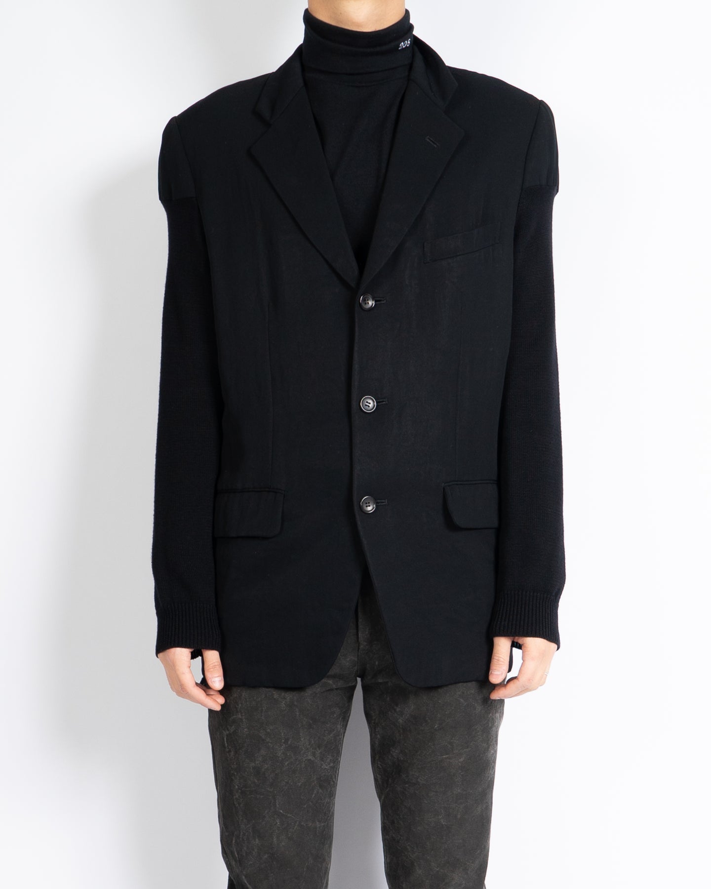 AW93 Knitted Sleeve Blazer