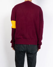 Load image into Gallery viewer, FW17 Burgundy Cashmere Sleeve Contrast Knit