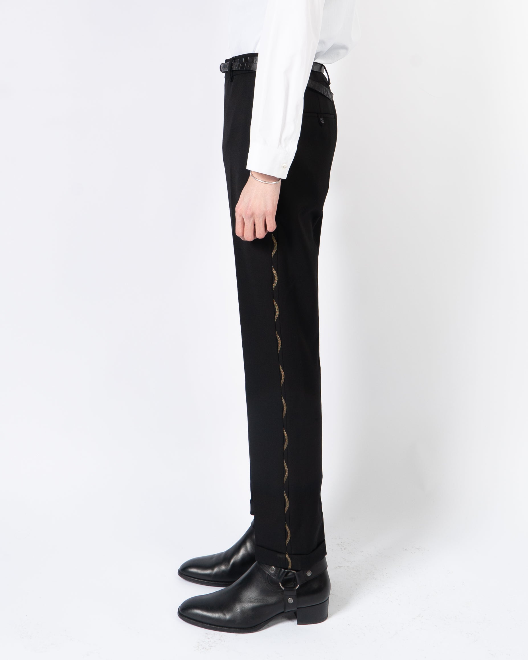 Golden Side-Striped Trousers