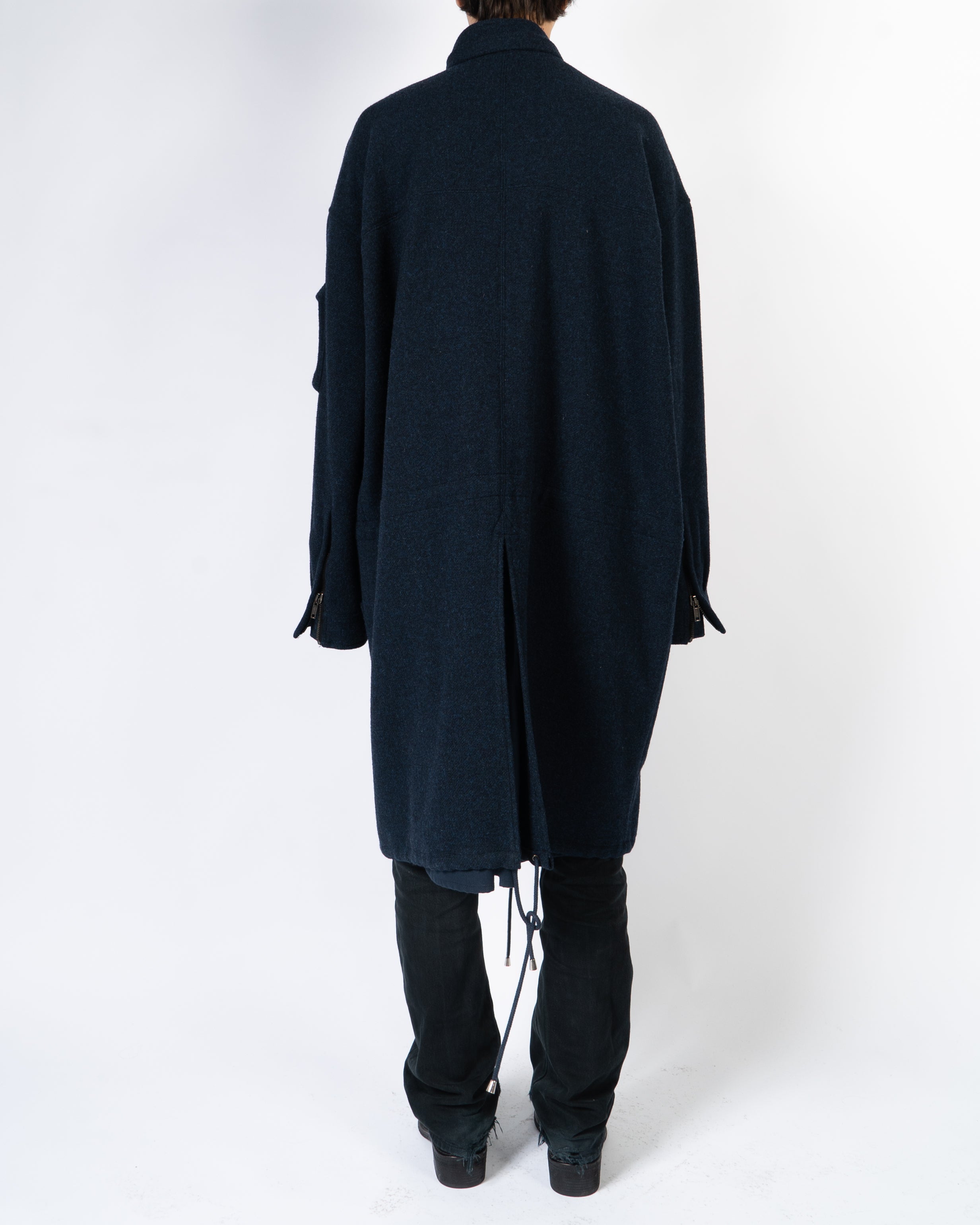 FW15 Blue Wool Overcoat