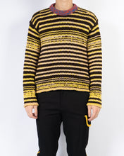 Load image into Gallery viewer, FW18 Yellow Striped Balaclava Knit