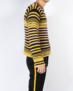 FW18 Yellow Striped Balaclava Knit