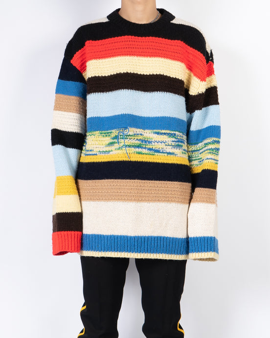 Resort 2019 Multicolor Oversized Striped Knit