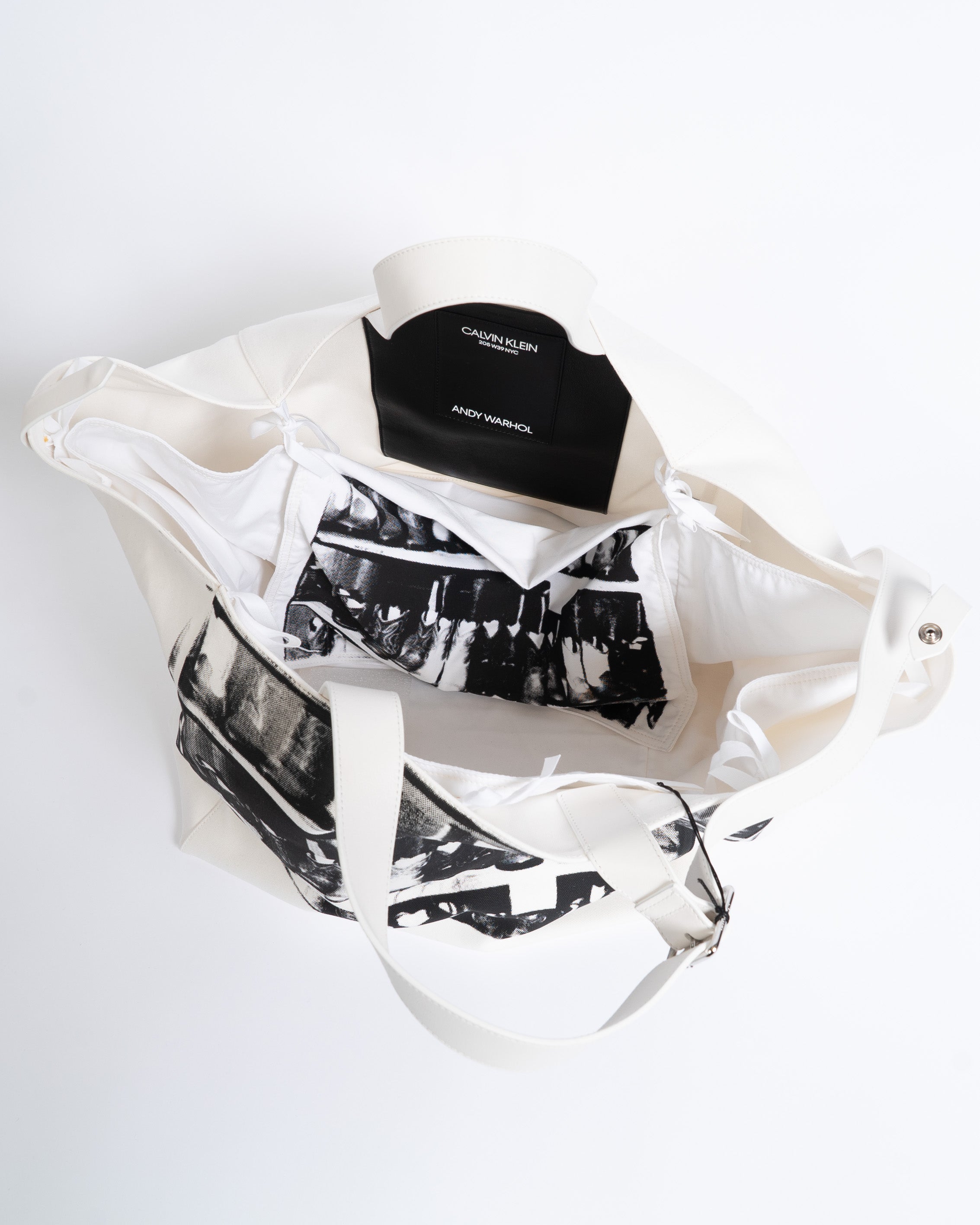 SS18 White Big Warhol Leather Bag