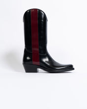 Load image into Gallery viewer, FW17 Red Striped Metal Toe Cap Cowboy Boots