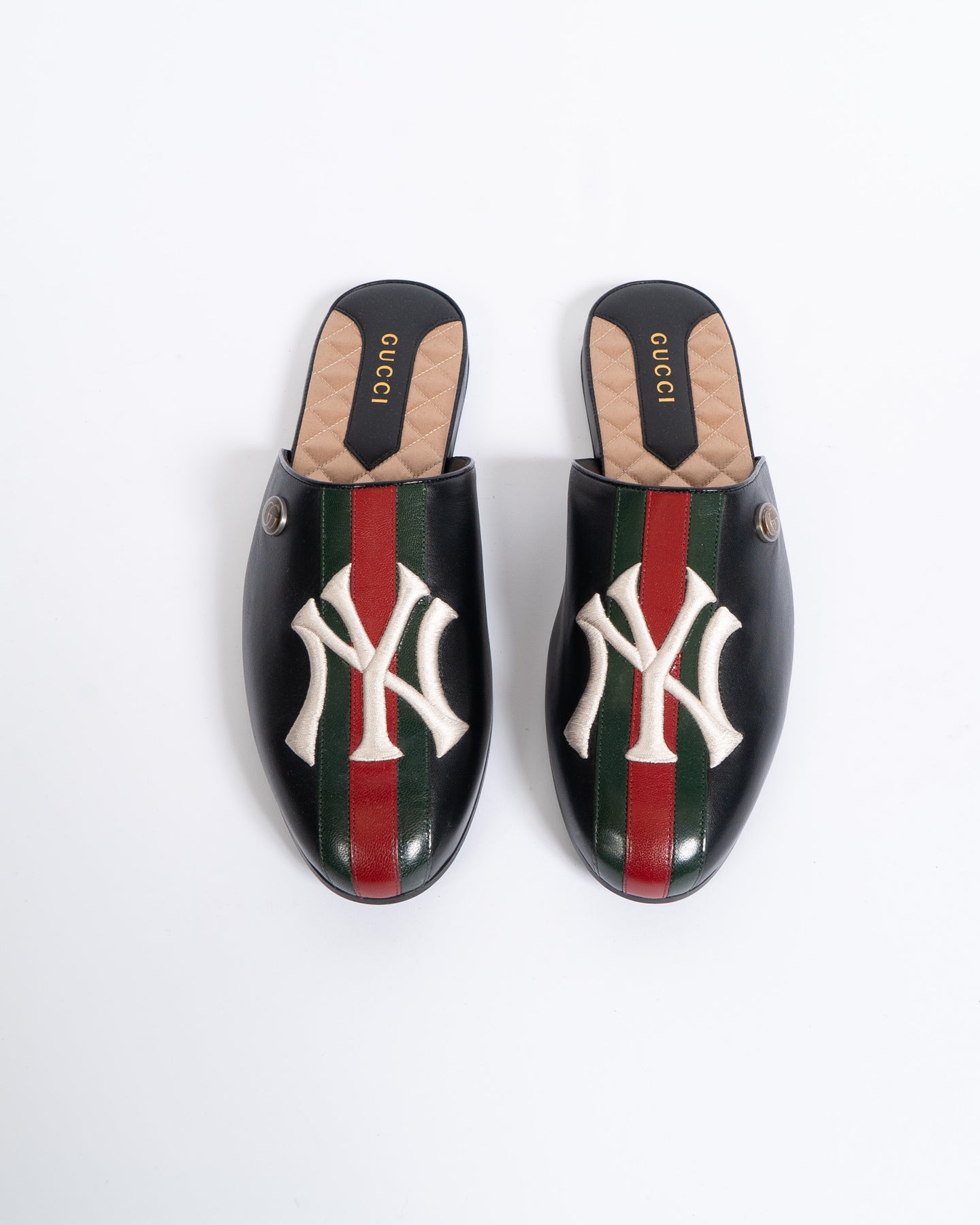 NY Yankees Leather Slip-on Loafers