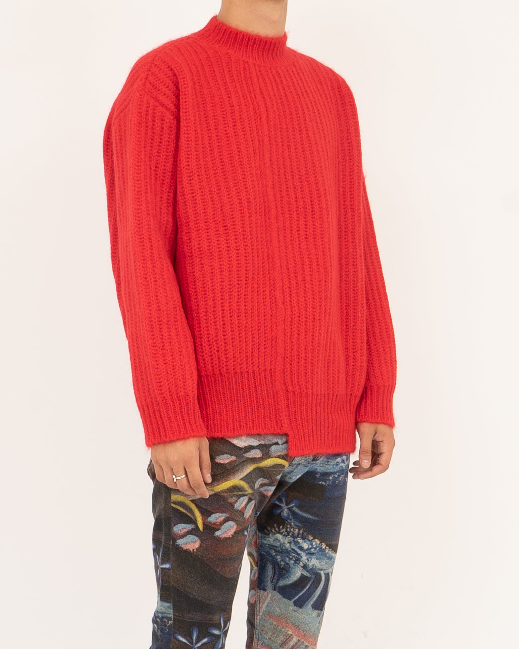 FW18 Oversized Red Mohair Knit