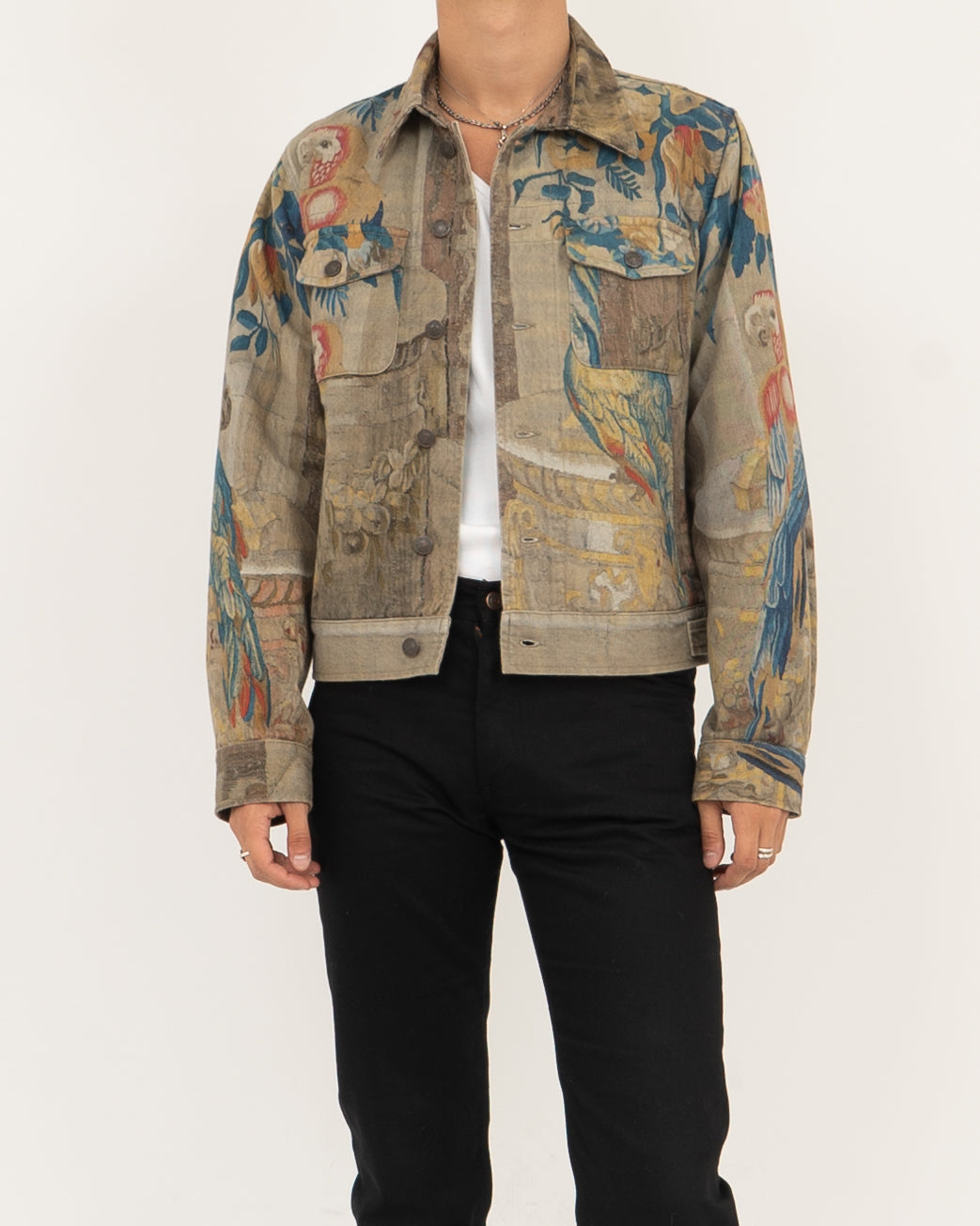 Parrot Tapestry Denim Jacket