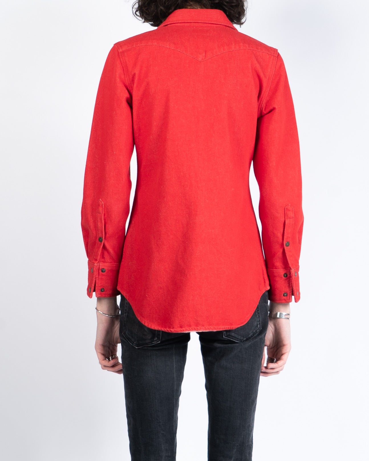Est. Red Western Denim Shirt