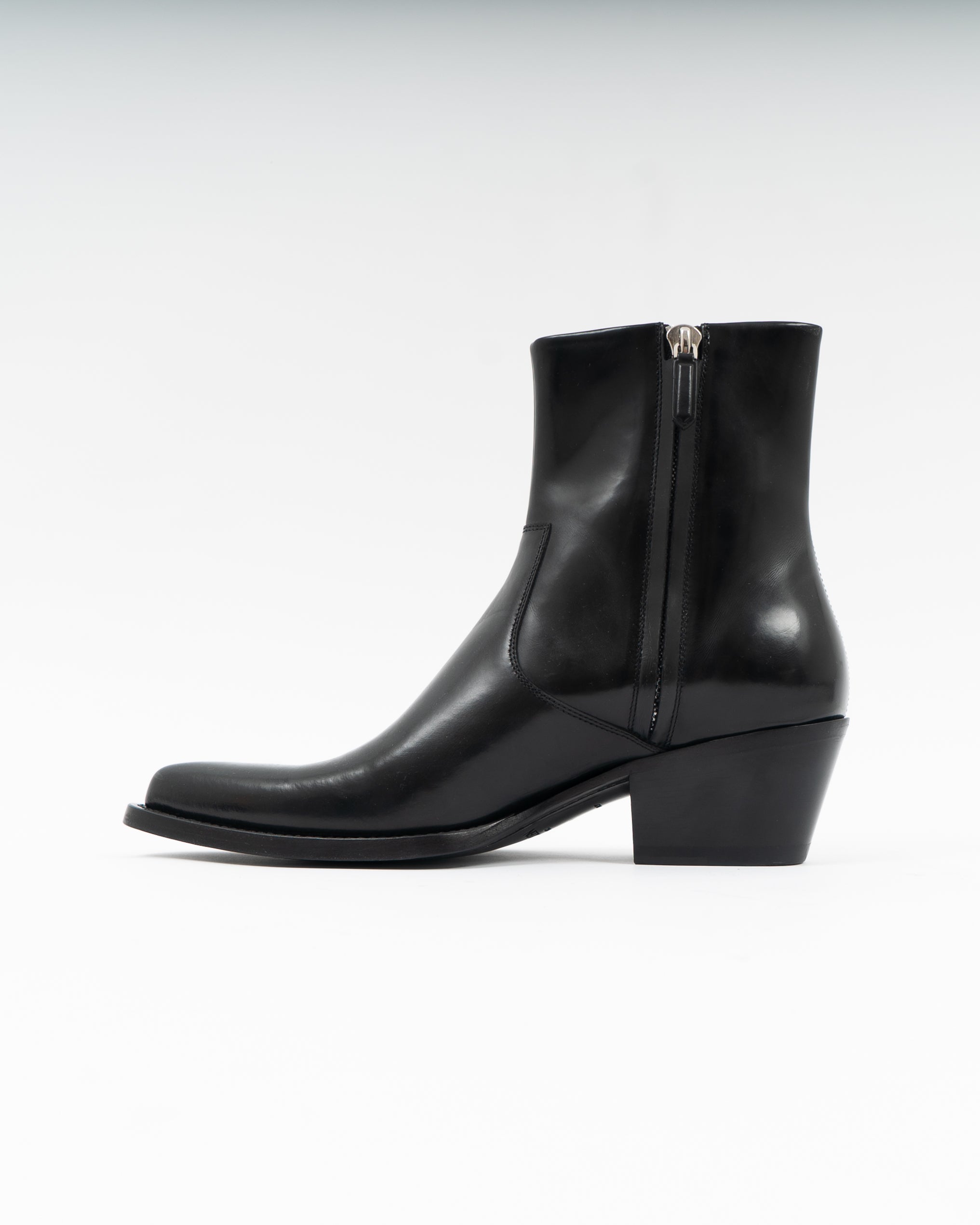 FW17 Tex-C Black Leather 50mm Western Boots