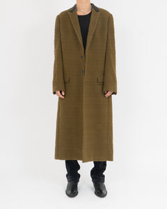 FW18 Ankle Length Khaki Wool Coat