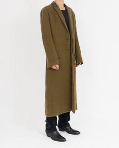 FW18 Ankle Length Khaki Wool Coat