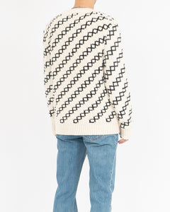 SS19 Beige Yale Intarsia Knit