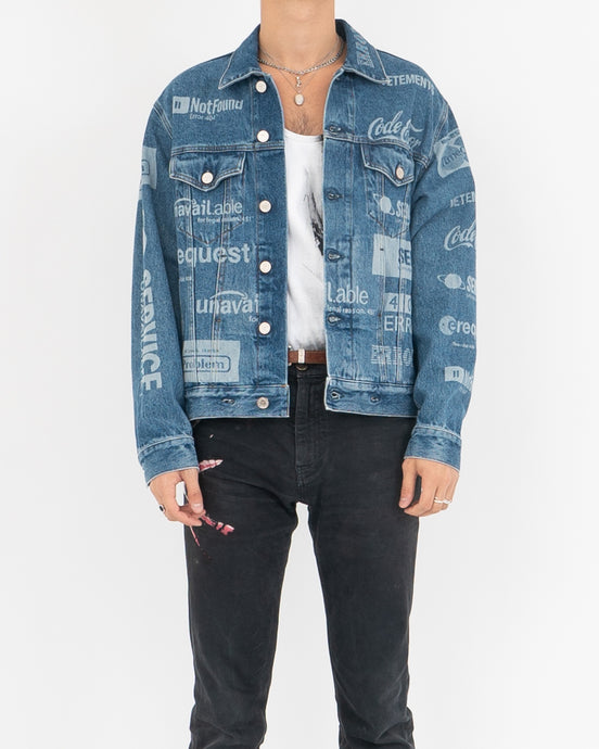 Error Print Denim Jacket