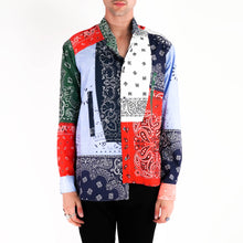 Load image into Gallery viewer, Asymetrical Bandana Patchwork Shirt