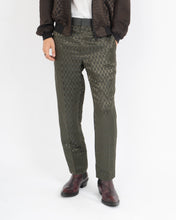 Load image into Gallery viewer, SS21 Green Checked Caraganus Jacquard Trousers