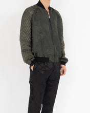 Load image into Gallery viewer, SS21 Green Floral Jacquard Bomber