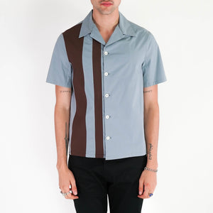 Contrast Striped Bowling Shirt