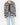 FW17 Quilted Mandarin Collar Checked Wool Shirt Jacket Black/White