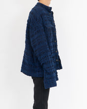 Load image into Gallery viewer, FW17 Mandarin Collar Wool Shirt Blue/Black