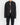 FW17 Mandarin Collar Checked Wool Shirt Black