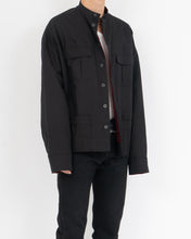 Load image into Gallery viewer, FW17 Mandarin Collar Checked Wool Shirt Black