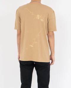 FW18 Beige Floral Embroidery T-Shirt