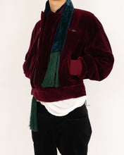 Load image into Gallery viewer, Burgundy Velvet Biker Bomber