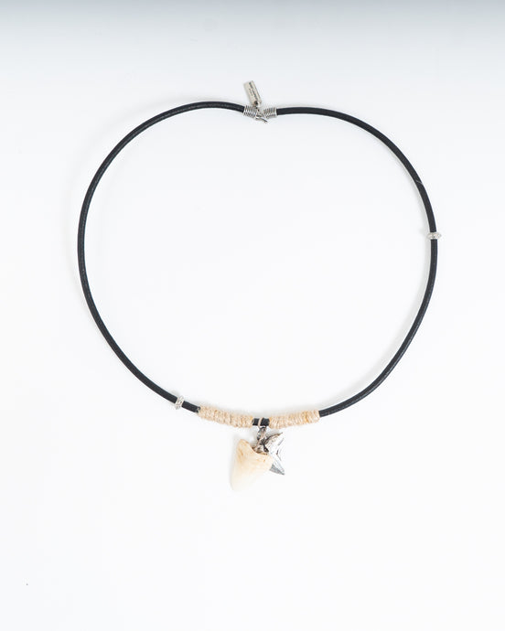 Shark Tooth Calfskin Necklace