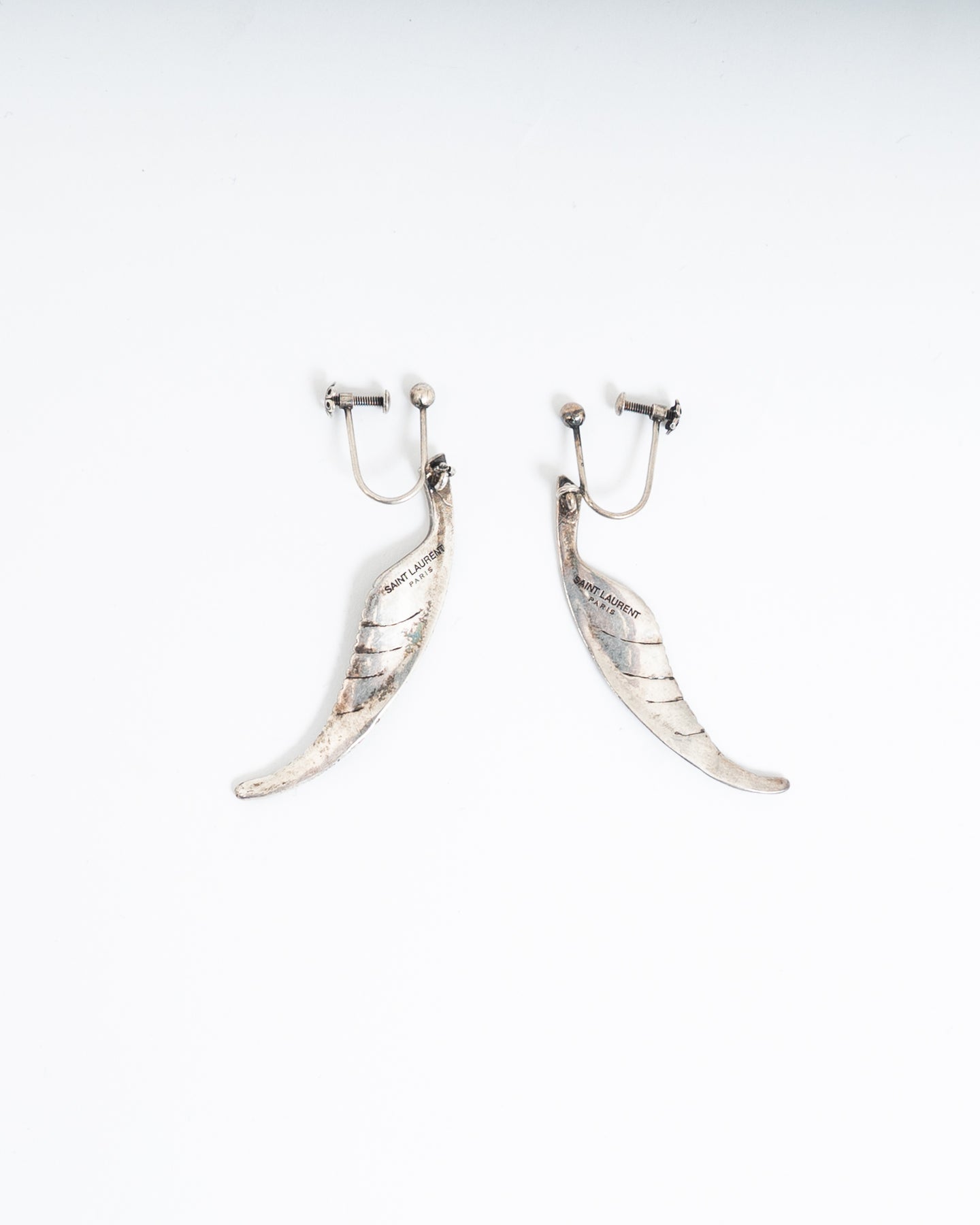 Silver Animalier Feather Earrings