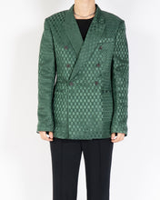 Load image into Gallery viewer, SS19 Green Checked Jacquard Double Breasted Blazer