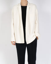 Load image into Gallery viewer, SS19 White Linen Oversized Pyjama Blazer