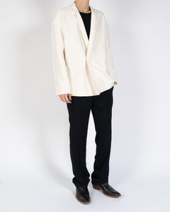SS19 White Linen Oversized Pyjama Blazer