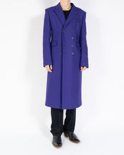 Load image into Gallery viewer, FW20 Purple Double Breasted Wool Coat