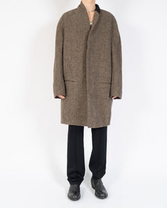 FW14 Brown Chevron Wool Coat