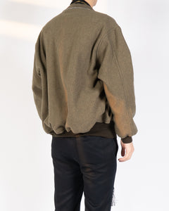 FW20 Khaki Wool Bomber with pointed Collar 1 of 1 Sample