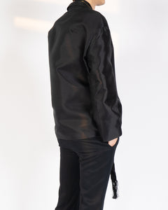 SS19 Black Pyjama Style Oversized Blazer