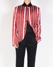 Load image into Gallery viewer, FW19 Red Striped Jacquard Blazer