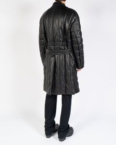 FW18 Check Embossed Heavy Leather Overcoat 1 of 1 Sample