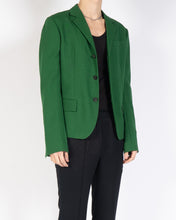 Load image into Gallery viewer, SS19 Green Classic 3 Button Wool Blazer