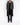 FW18 Grey Embossed Wool Overcoat with Satin Patch