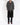 FW18 Grey Embossed Wool Overcoat with Satin Patch