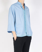 Load image into Gallery viewer, SS19 Light Blue Soutache Kimono Wool Shirt