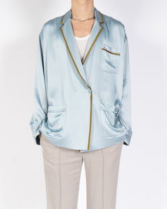 FW19 Light Blue Silk Kimono