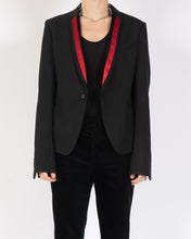 Load image into Gallery viewer, SS17 Cropped Blazer with Red Satin Lapel